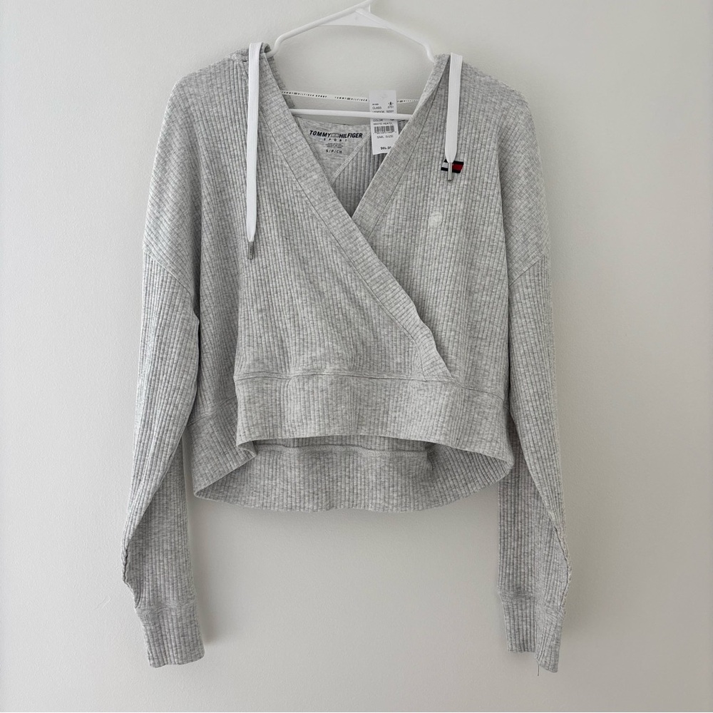 Tommy Hilfiger V Neck Hooded Sweater